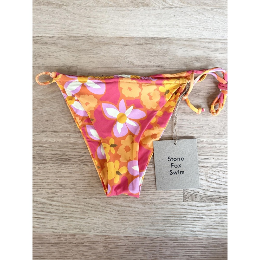 Stone Fox‎ Swim River Bottom Lei Lei Floral Print Bikini Swimsuit Size M